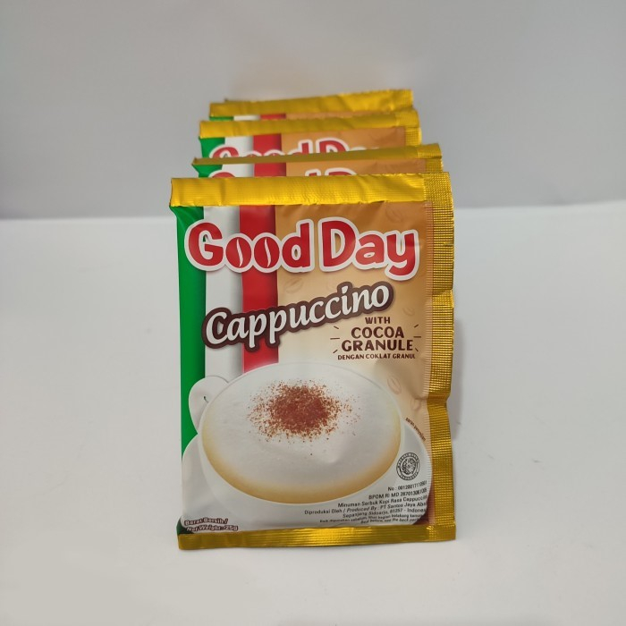 

{ 1 renceng isi 10 } Good Day Cappuccino 25gr Sachet Kopi dengan rasa Kapucino Asli