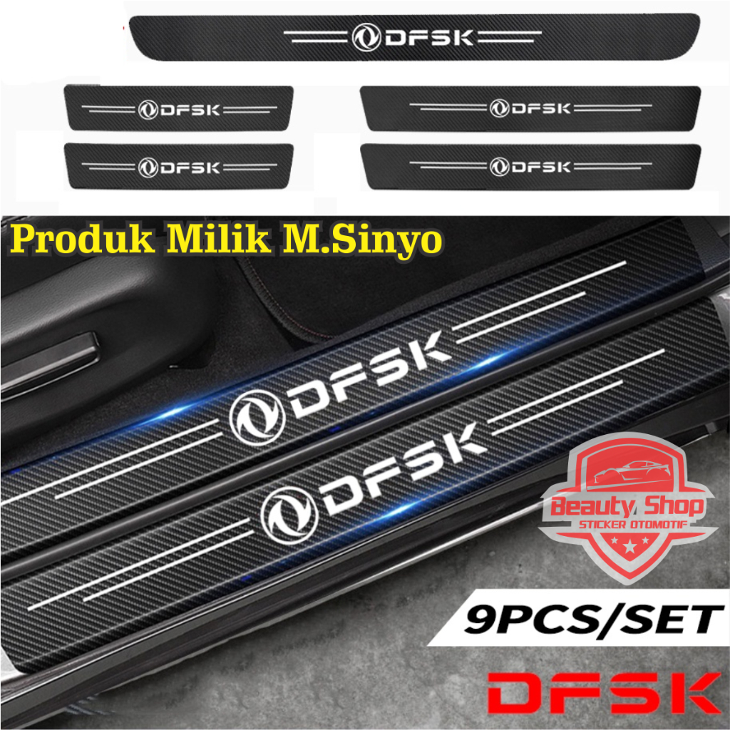 DFSK Stiker Pelindung Pintu Mobil Bahan Serat Karbon Anti Gores Sillplate DFSK Glory 560 Glory 580 G
