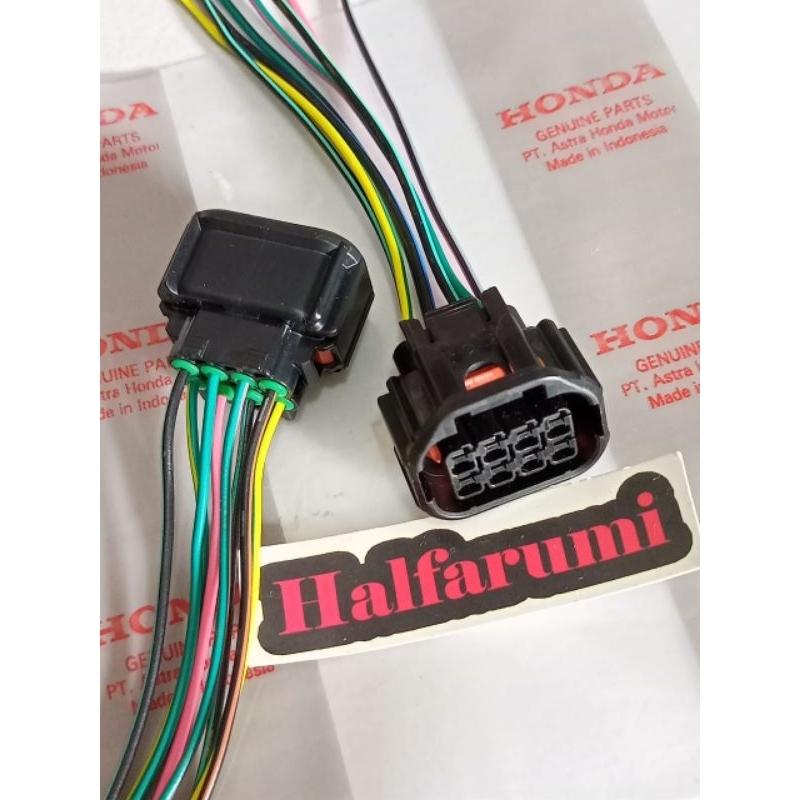kabel soket lampu depan, soket headlamp 8 pin Honda jazz mobilio CRV civic Brio RS