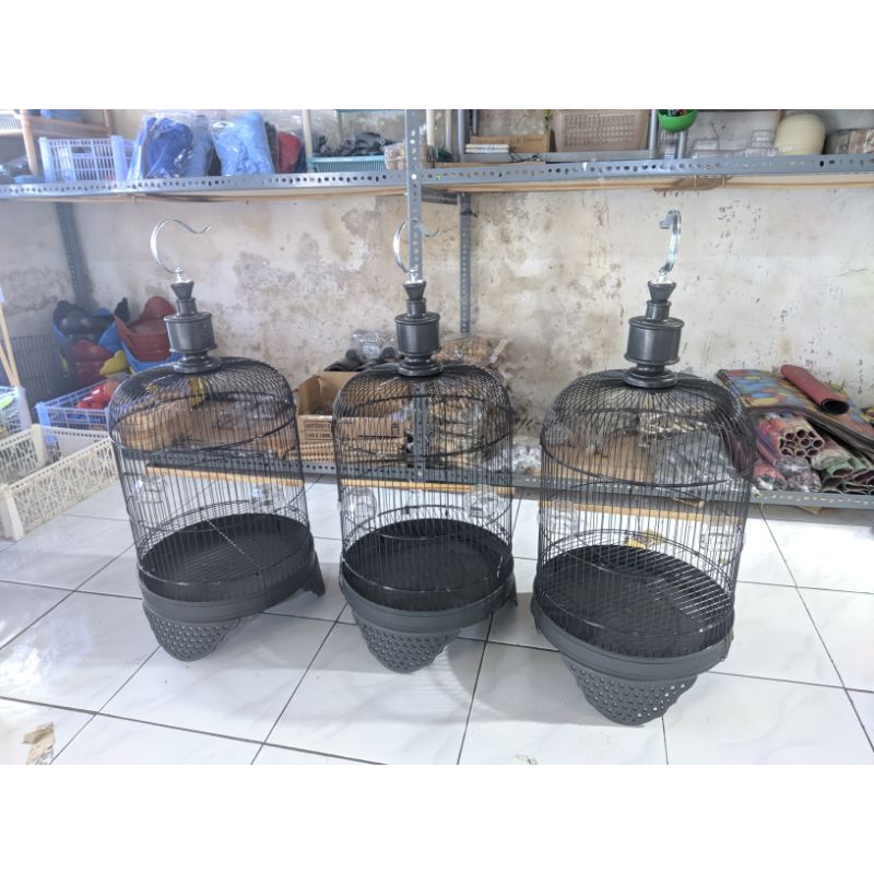 Sangkar Lovebird Tanggung Kandang Burung Kapsul Cebol Atap lengkung