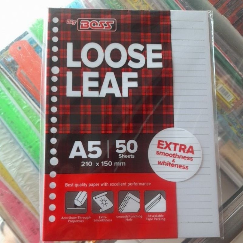 

binder refill kertas binder loose leaf A5 bigboss 50