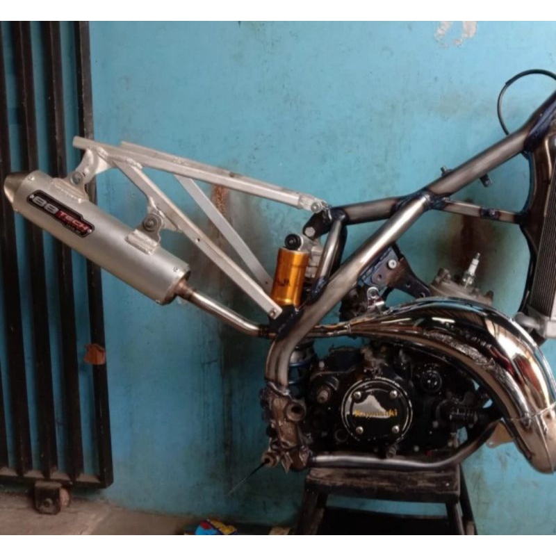 Lambung Header Silencer Slip-on Full System KTM Ninja Trabas Knalpot Super Copy Press FMF Model YZ12