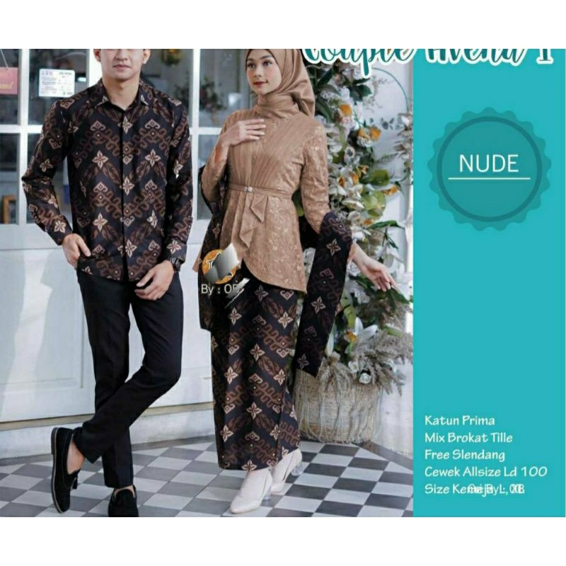 Couple Batik Kebaya Couple pasangan Kebaya batik kemeja batik Kebaya Lamaran Wisuda
