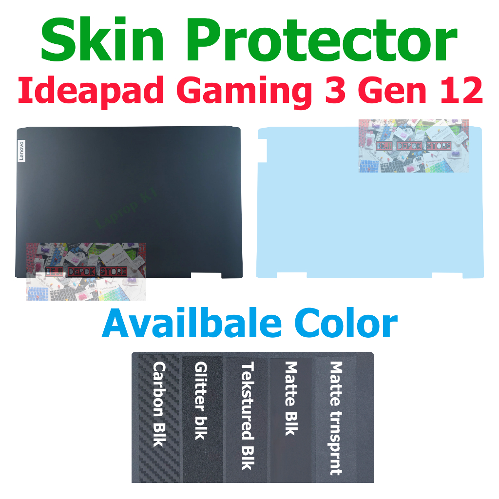Lenovo Ideapad Gaming 3 Gen 12 Skin Guard Garskin Protector