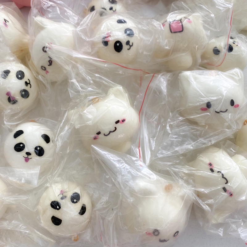 Squishy mini bun & cat mushroom