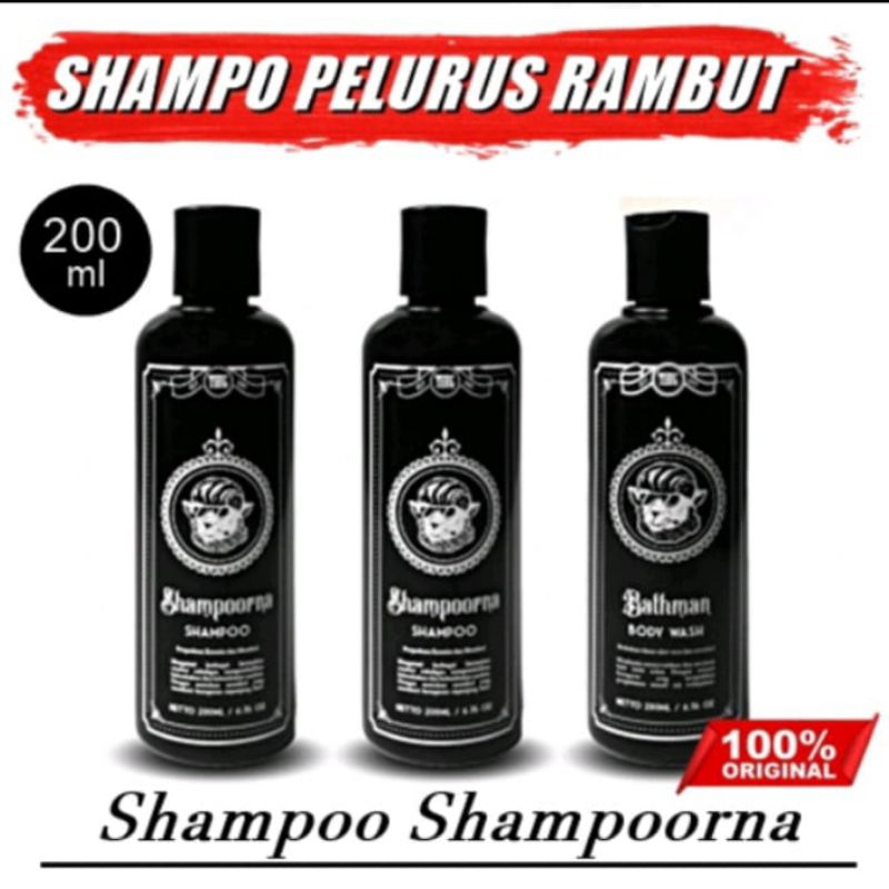 Paket 3 Keratin Shampoorna Shampoo Thug Pelurus Rambut Anti Catok Ketombe