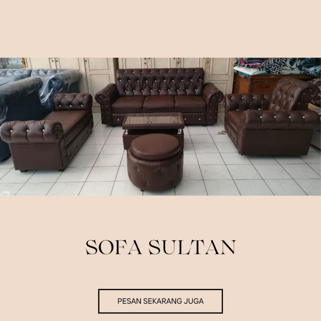 SOFA JUPITER 3 1 + PUFF BULAT + KURSI BENCH TP