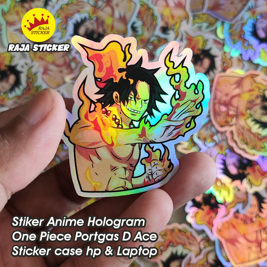 

Sticker stiker hologram anime - one piece - Portgas D Ace