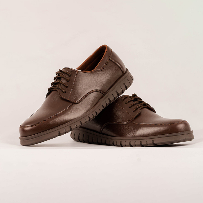 PROMO LUXTON - SEPATU PRIA COKLAT ANTI SLIP SEPATU OXFORD COKLAT SEPATU KERJA SEPATU KANTOR -
