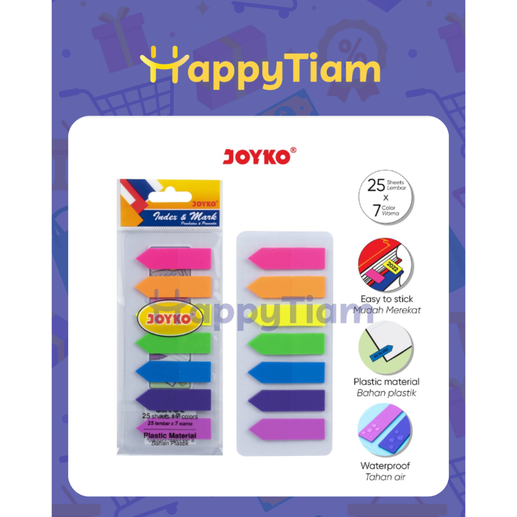 

INDEX & MARK JOYKO IM-31 PLASTIK PENANDA PEMBATAS NOTES TAB BUKU PAD