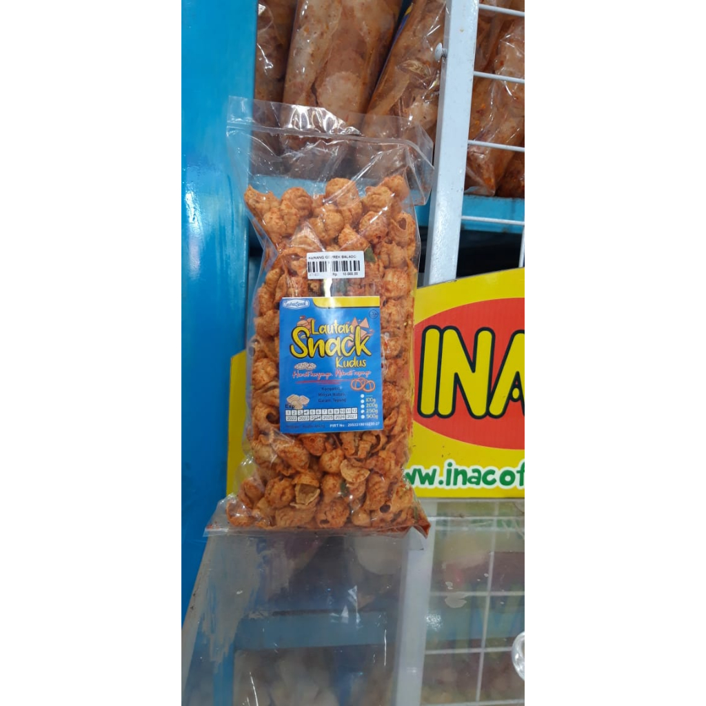 

Cemilan Sehat Diet Pedas Manis Gurih l Lautan Snack l Kerang Geprek Mini 250 gram