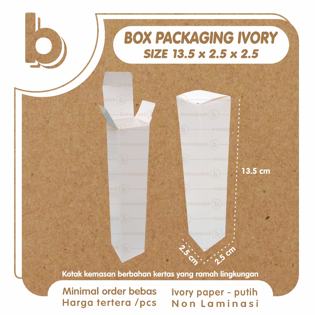 

Box Packaging Ivory Natural 13.5x2.5x2.5 I BPIN00426