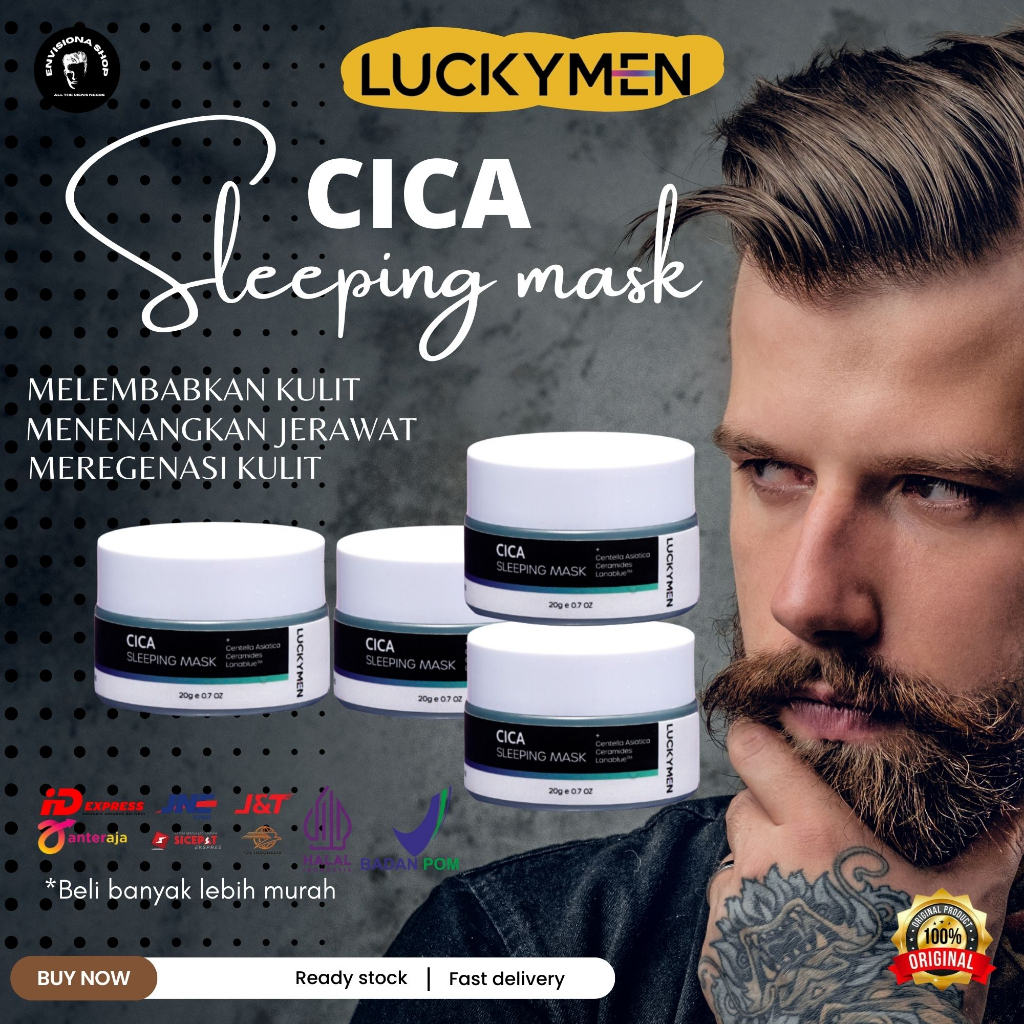 LUCKYMAN CICA SLEEPING MASK - Paket hemat 4cs