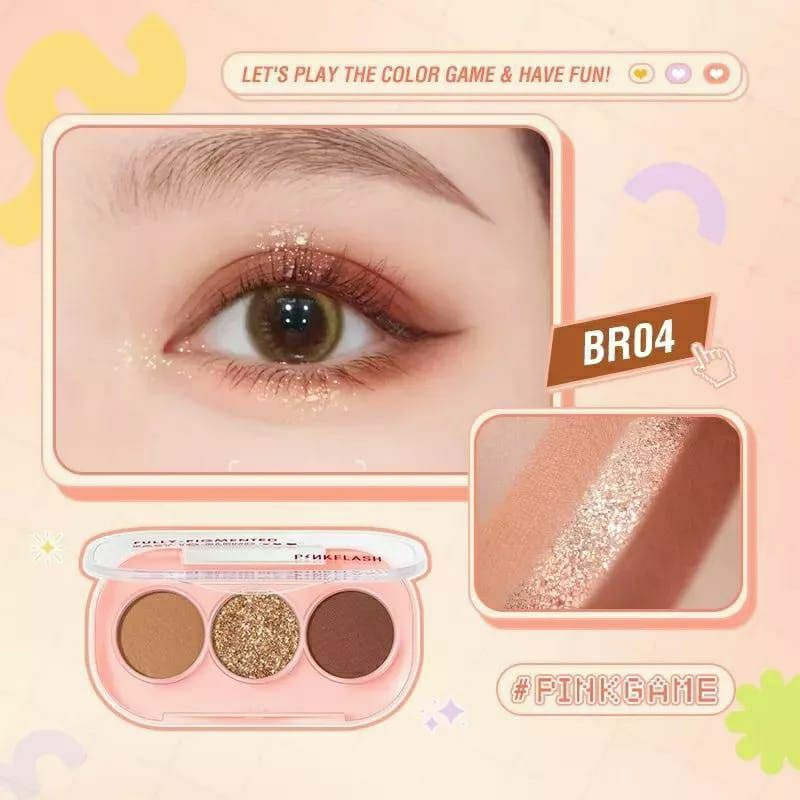 Pinkflash eyeshadow 3pan