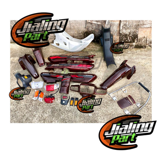 Full set cover Body Full Bodi Honda Astrea Grand impressa merah hati (red to black) paket body Astre