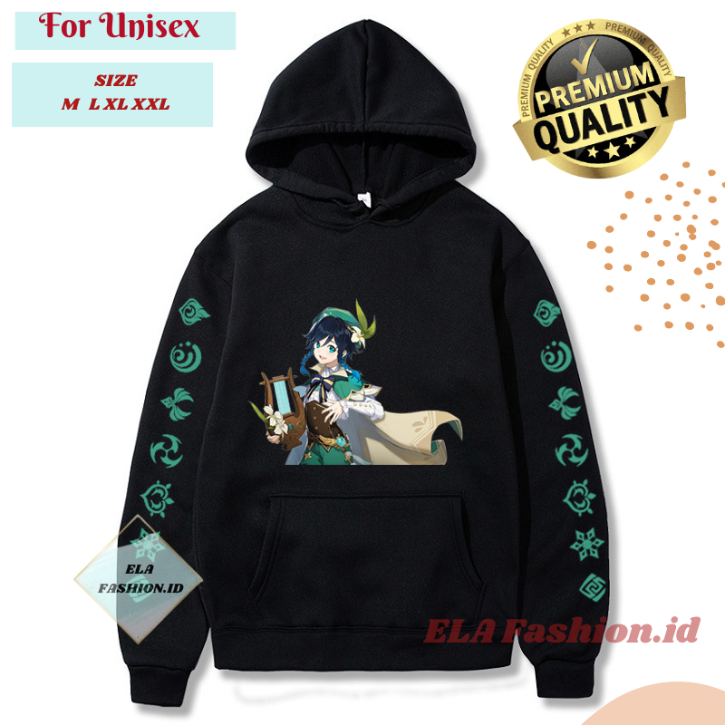 Hoodie Venti Zhongli Raiden Shogun Kasual Estetik Hoody Genshin Impact