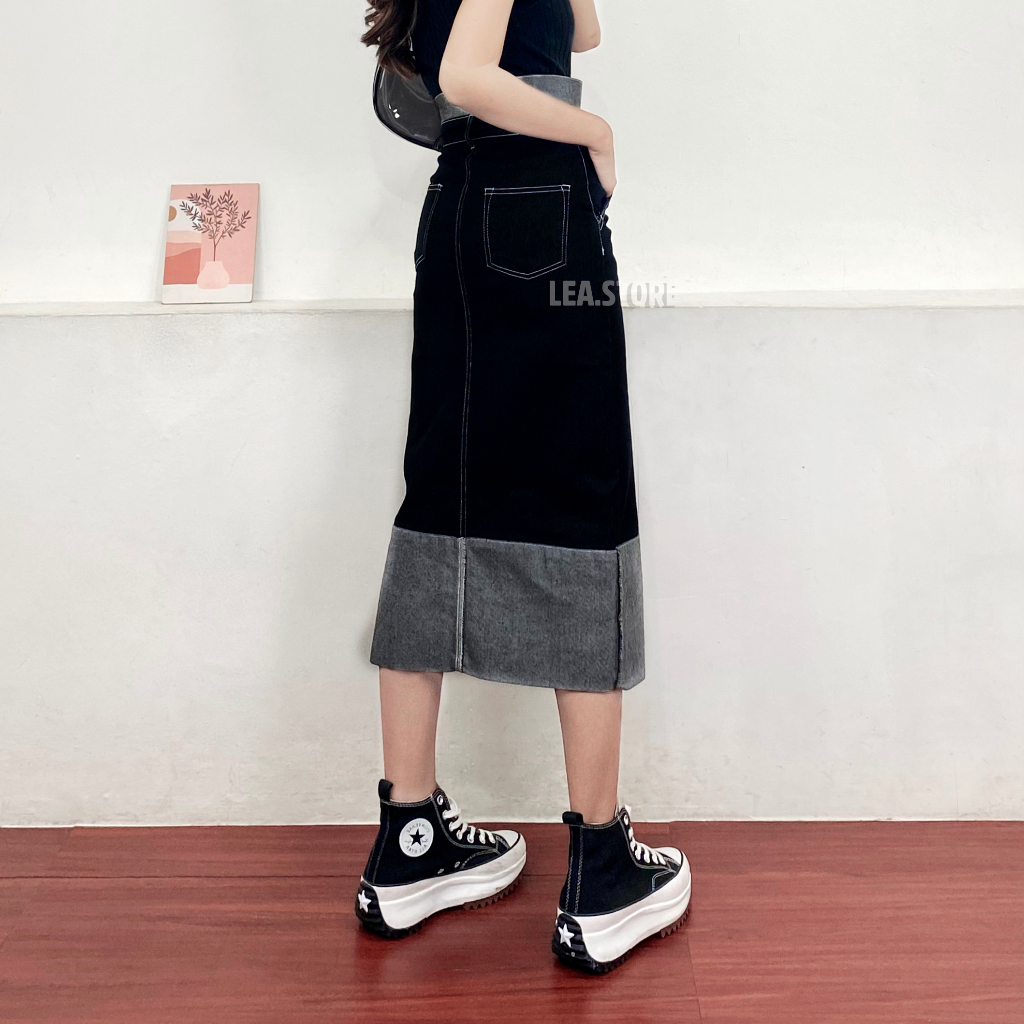ERZA SKIRT JEANS / ROK JEANS HIGHWAIST WANITA / LEA STORE