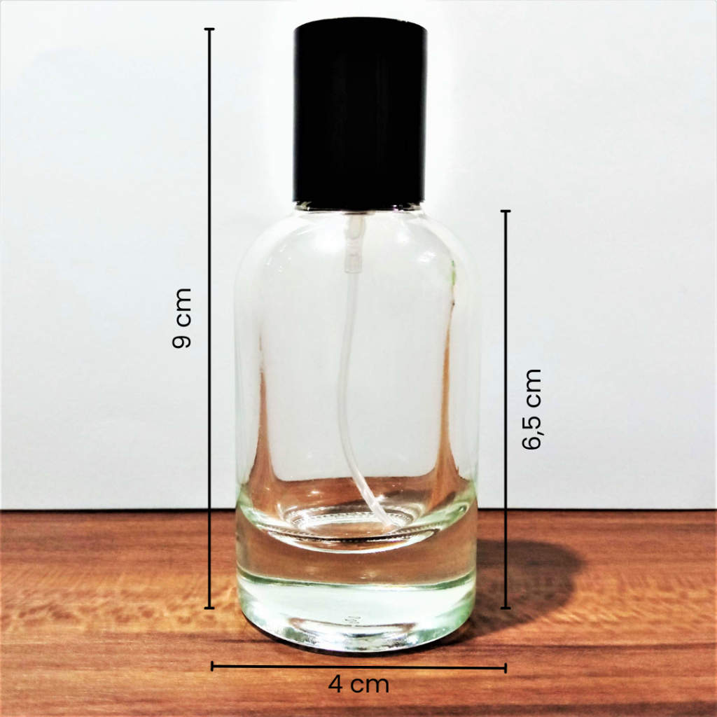 Botol Parfum Peony / Lelabo tutup hitam 30ml semipress/easypump