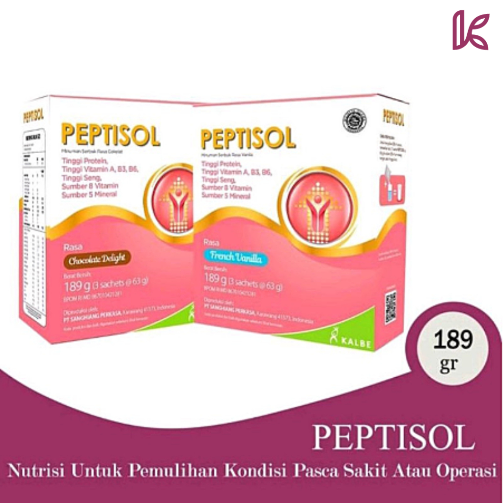 

Peptisol / Susu Tinggi Protein Rasa Coklat & Vanila 189gr