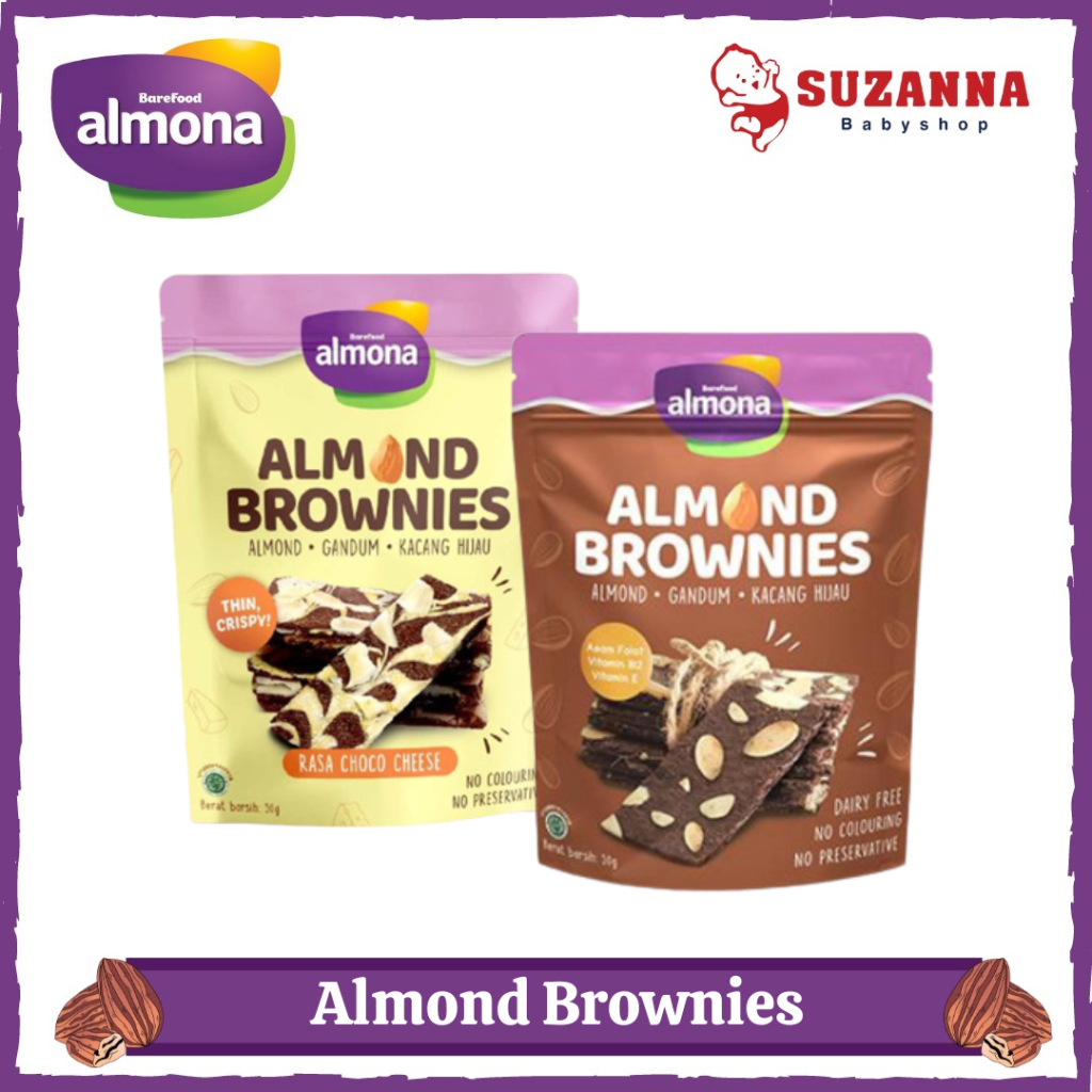 

Almona Almond Brownies 50gr - Snack Sehat