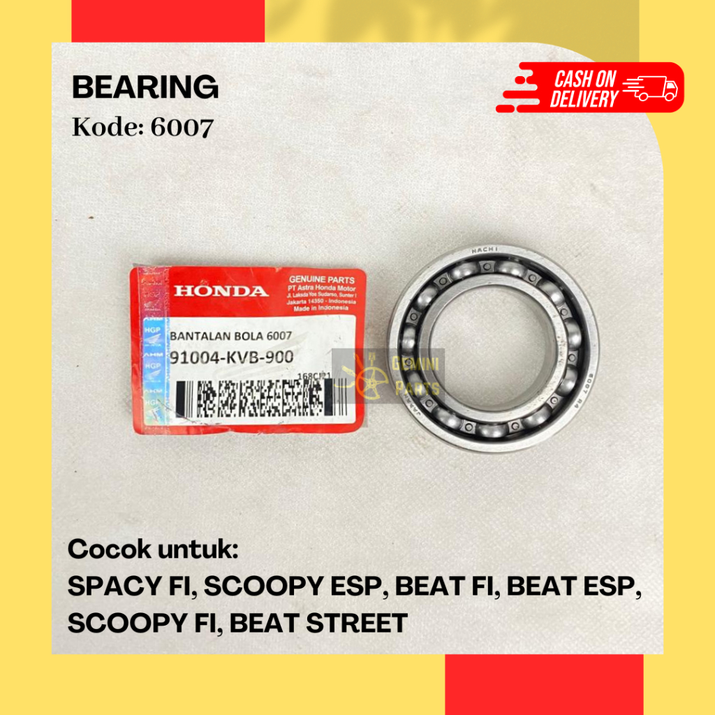 BEARING LAHER 6007 BEARING KRUK AS BEAT FI BEAT ESP SCOOPY FI BEAT STREET