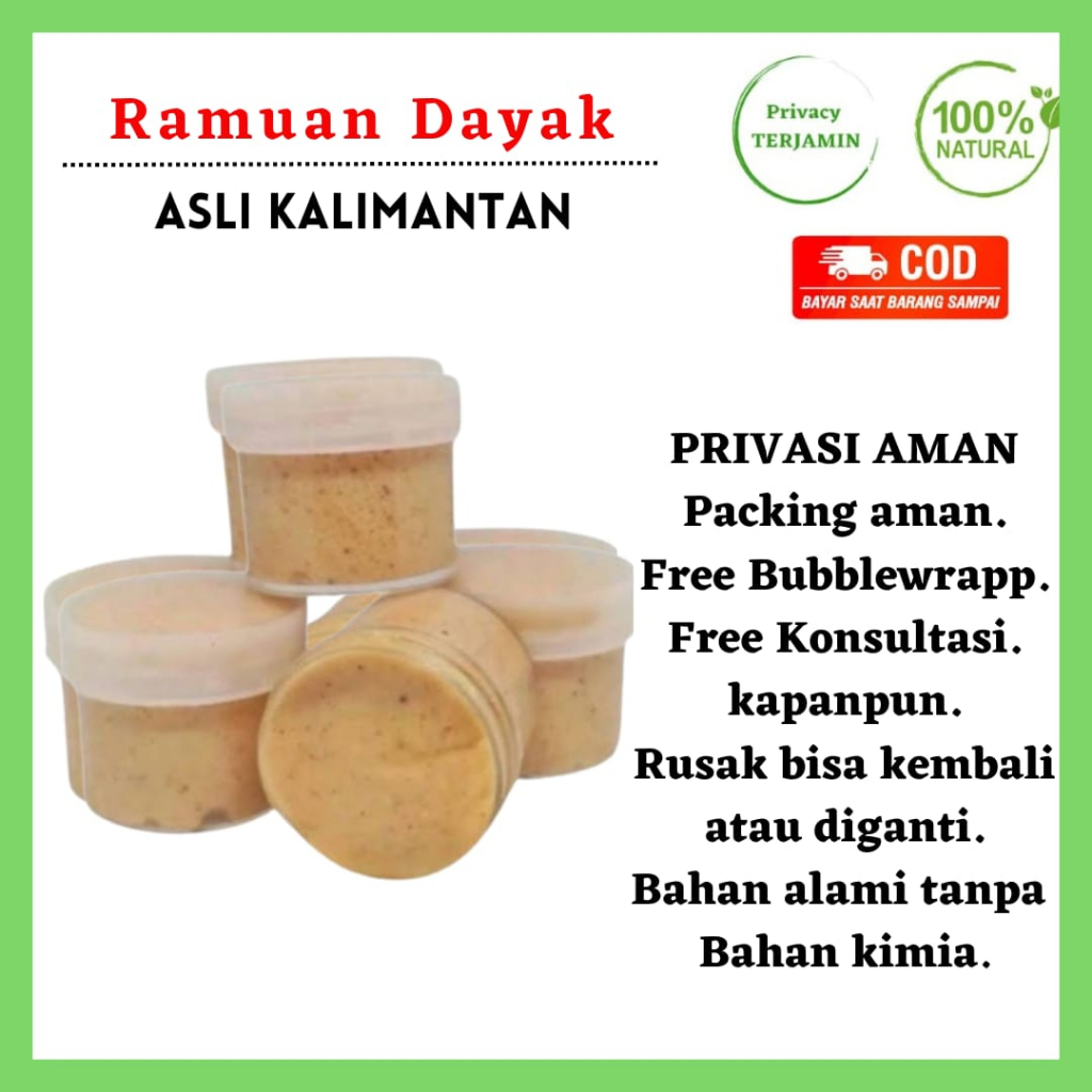 BISA COD - OBAT SALEP RAMUAN DAYAK JAMU HERBAL OLES MERAPATKAN MENGENCANGKAN KEWANITAAN MENGHILANGKA