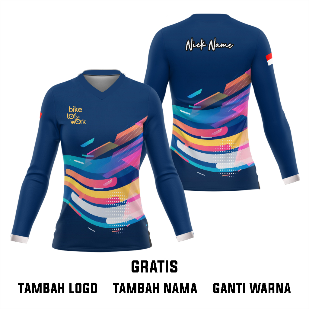 kaos jersey sepeda gowes mtb pria wanita cewek lengan panjang pendek custom roadbike terbaru fullrpi