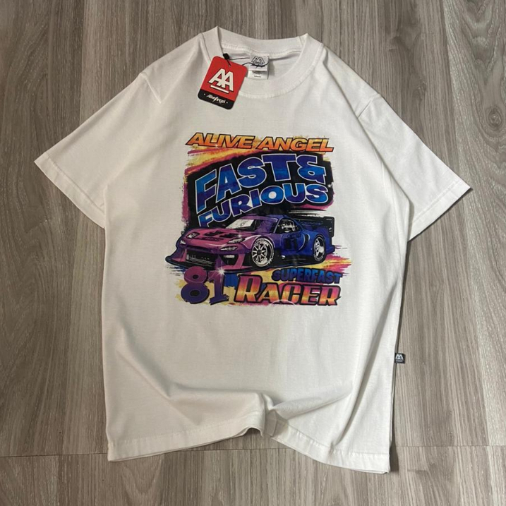 KAOS DISTRO PUTIH / T-SHIRT VINTAGE RACING / FAST AND FURIOUS / NASCAR RUMBLE / TAMIYA / GT / GRAND 