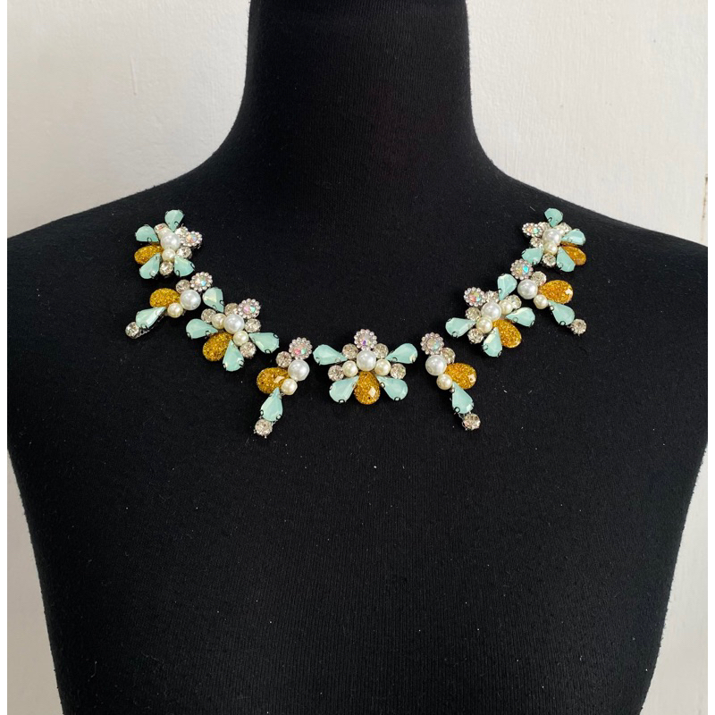 Diamond Payet Rangkai Leher / Kalung ( Hijau mint,Tosca , Biru wardah , hijau botol )