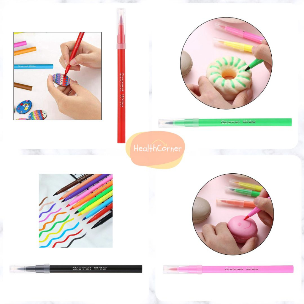 

Pulpen Edible Ink Marker Spidol 2 Sisi Food Colouring Pen Pewarna Makanan 1pc - Spidol Makanan Cookies Tinta Kue Bento Food Grade