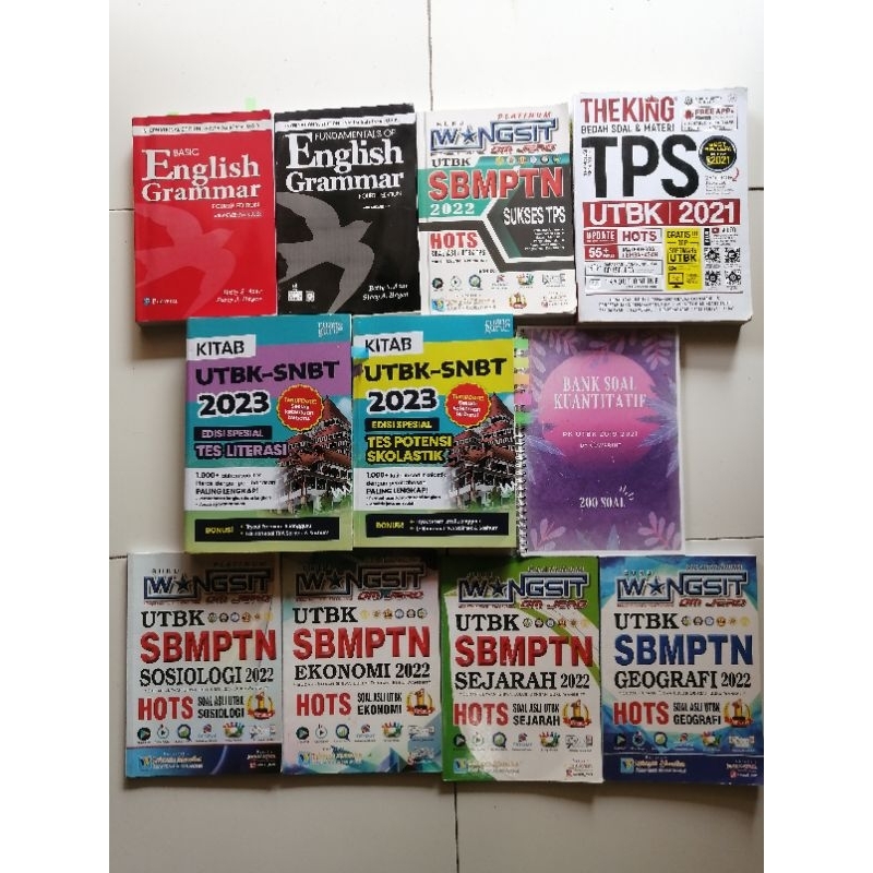 preloved buku utbk snbt Wangsit, ruangguru rg, the king