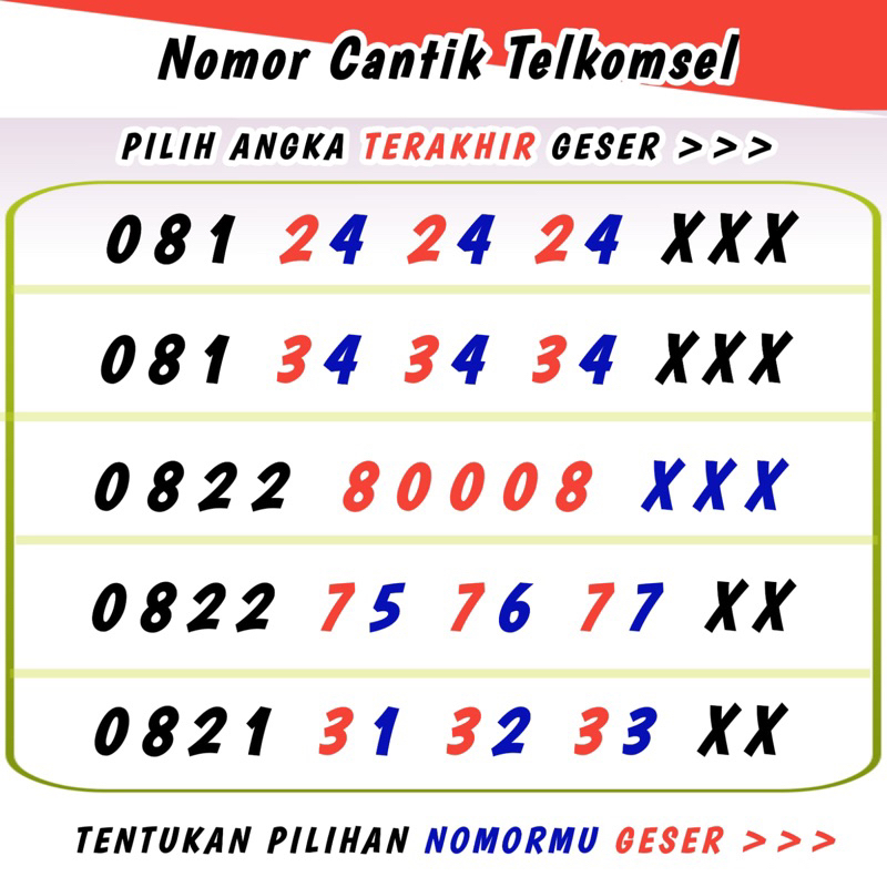 Nomor cantik Simpati Nomor Cantik telkomsel kartu cantik simpati kartu cantik telkomsel Nomer Cantik