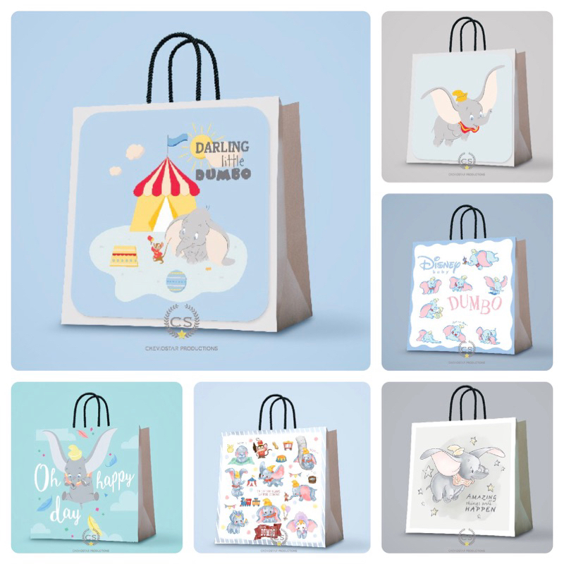 

Paperbag Custom Dumbo Goodie Bag Ulang Tahun Anak Tas Kado Tas kertas Hampers Birthday