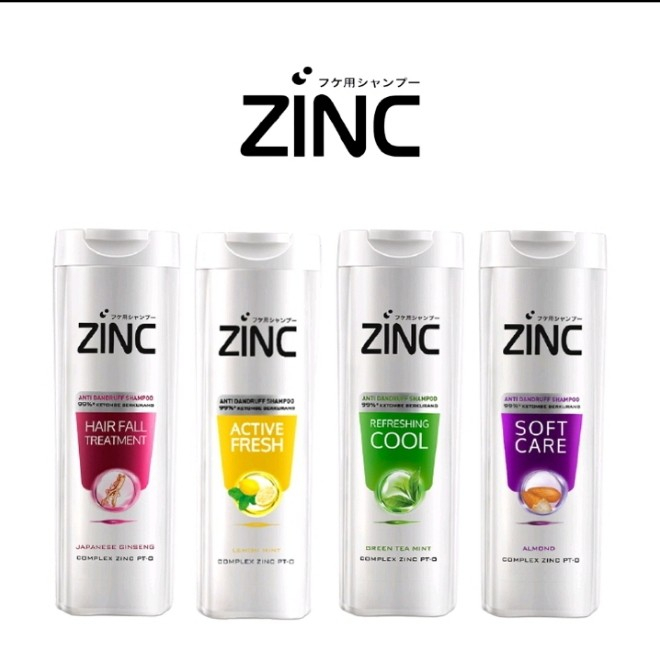 Zinc Shampoo Refreshing Cool Bottle 170 ml ZINC SHAMPOO THEATMENT 170 ML KEMASAN BOTOL SEDANG ZINC 1
