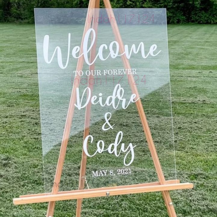 welcome wedding akrilik, welcome lamaran/engagement akrilik 40x60