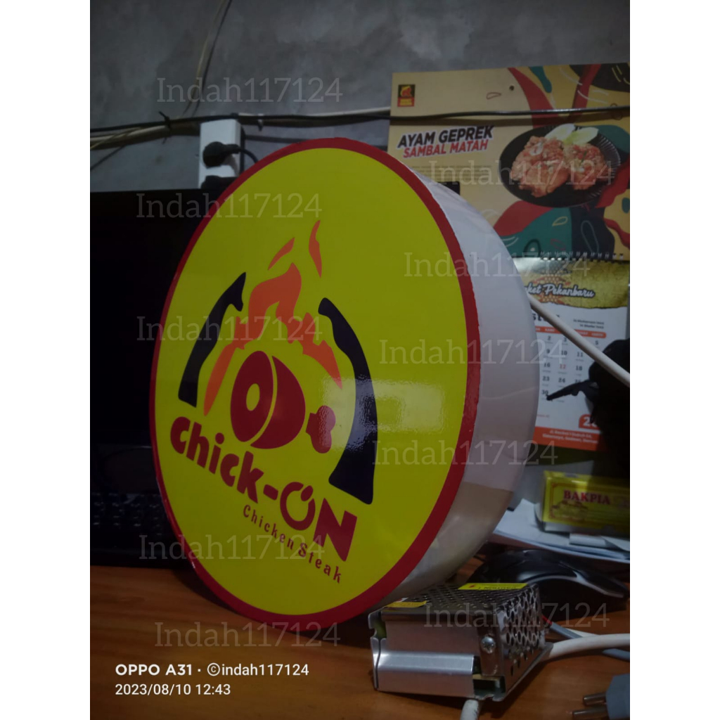 Neon Box AKRILIK BULAT 2SISI