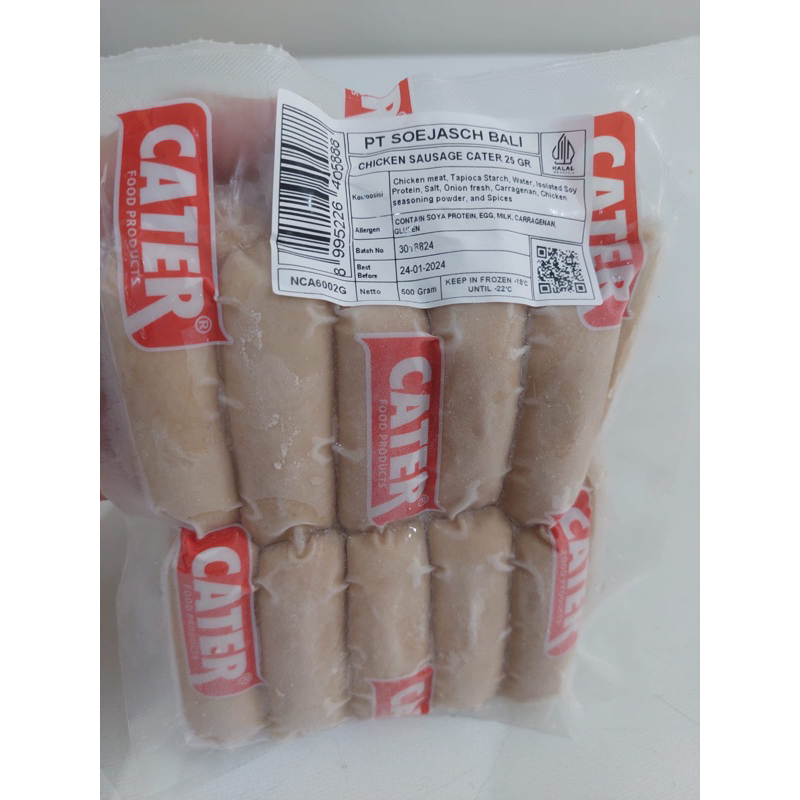 

CHICKEN SAUSAGE (Sosis Ayam) CATER (Mama's Halal Brand) - FROZEN FOOD