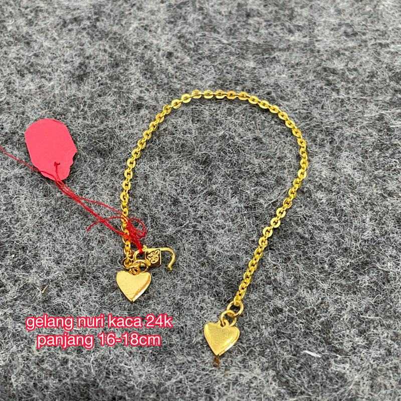 Gelang Nuri Bulat Kombinasi Yxy 24Karat (Replika Mas)