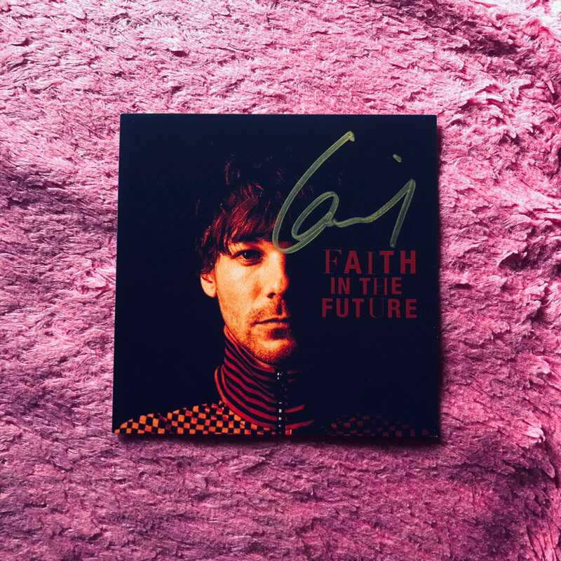[RARE] LOUIS TOMLINSON - FAITH IN THE FUTURE (SIGNED CARD) OFFICIAL ORIGINAL ONE DIRECTION 1D CD ALB