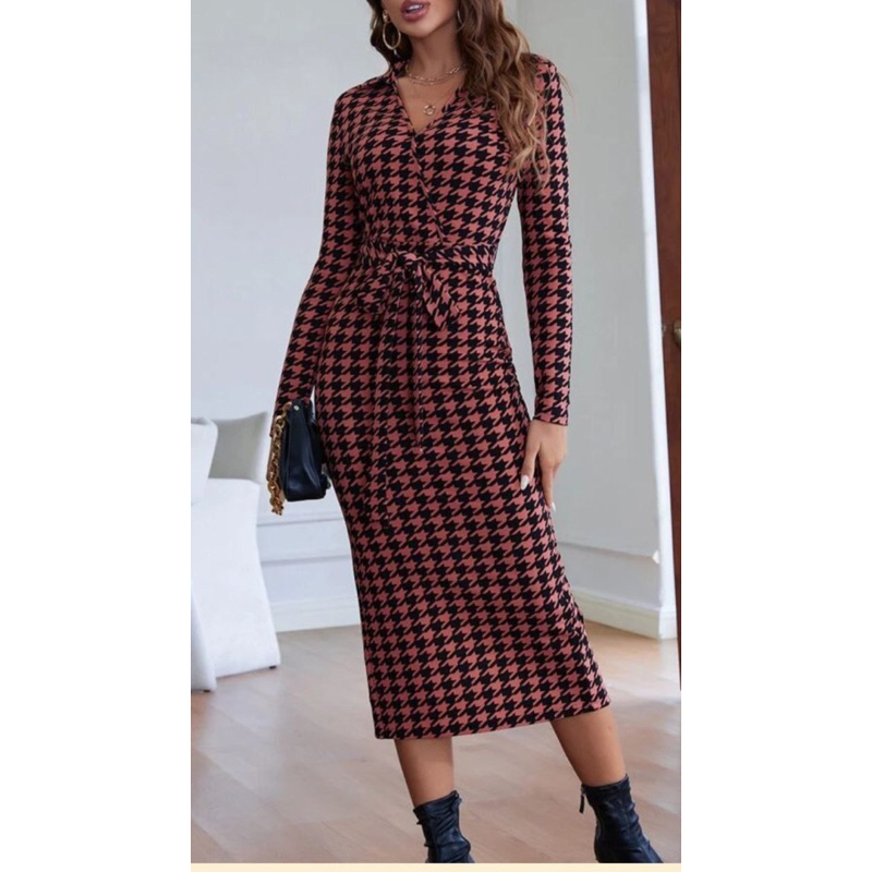 DRESS REBECA / DRESS WANITA KEKINIAN / DRESS LENGAN PANJANG