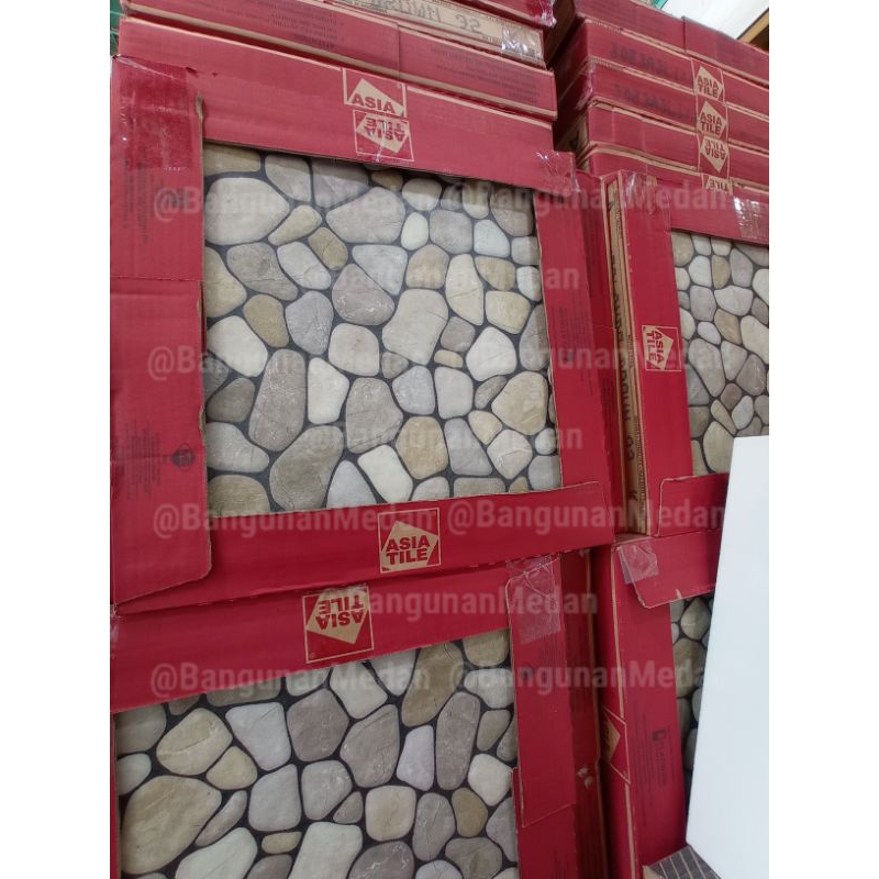 40X40 KERAMIK ASIA TILE KW A ORLANDO BROWN BEIGE 1 LANTAI KASAR BATU BATU MOTIF BATU BATU ALAM COKLA