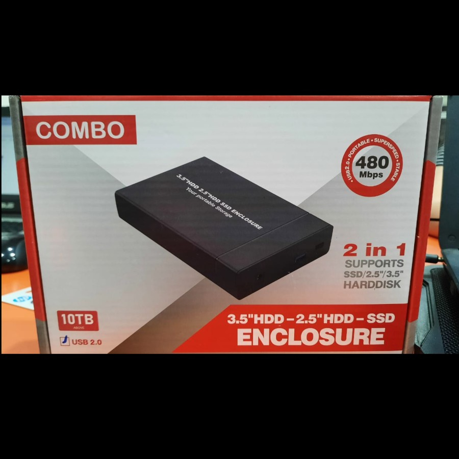 combo enclosure 3,5 hdd-2.5'ssd enclosure