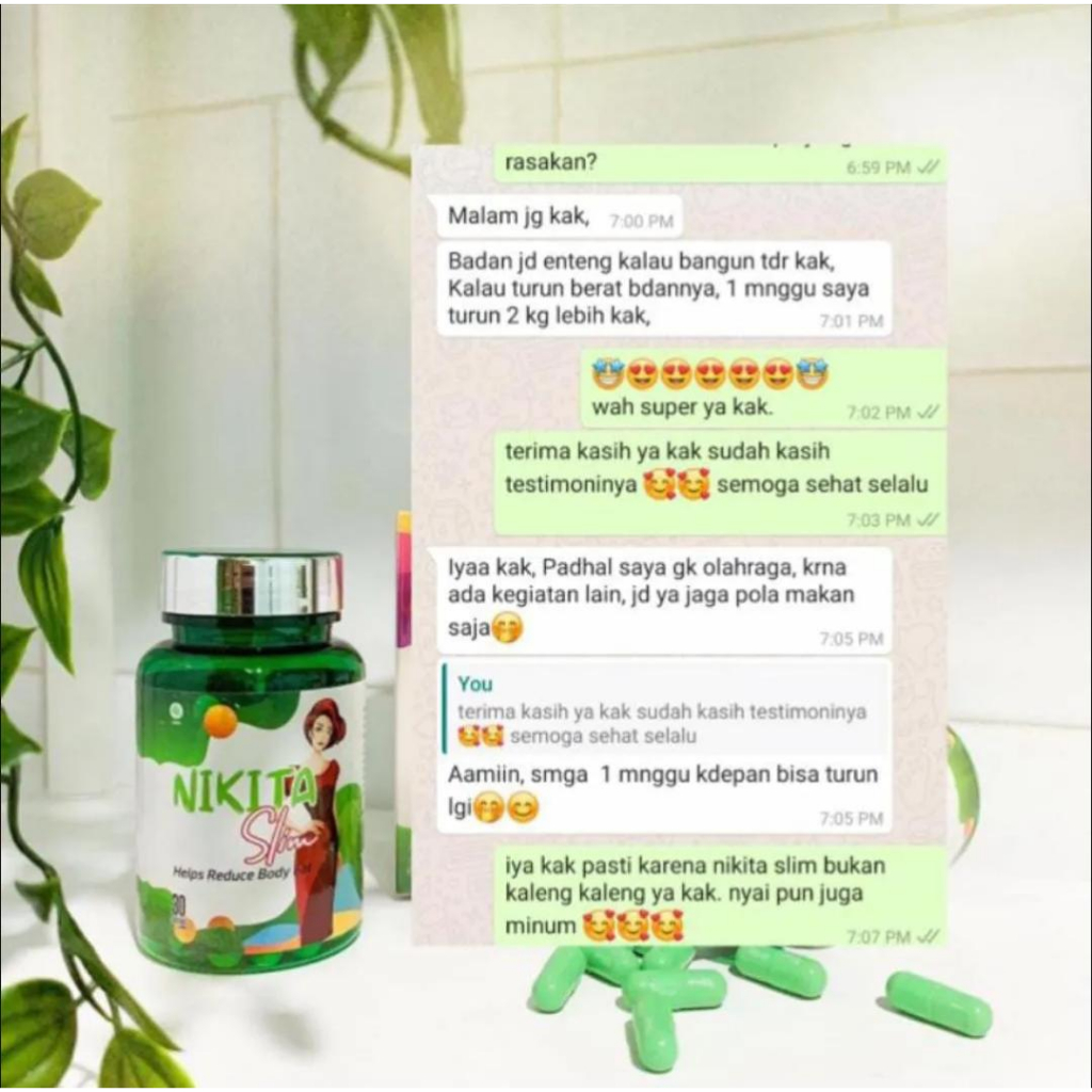 nikita slim herbal NIKITA SLIM NORMAL / EXTRA STRONG NIKITA MIRZANI ORIGINAL [FREE GIFT] murah oddbs