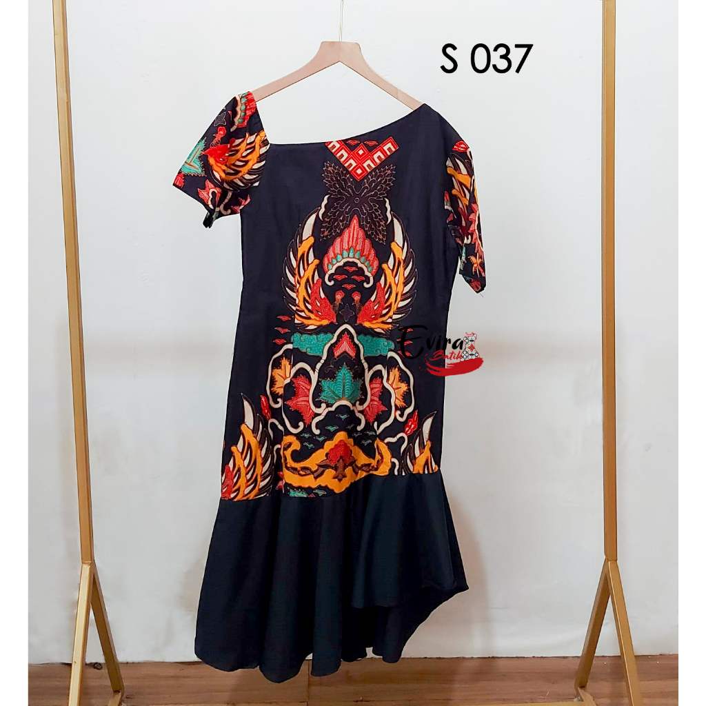 PRODUCT SALE  Dress Batik S 037 / Dress Batik Keren / Outfit Batik Kondangan / Dress Batik Wanita Mo