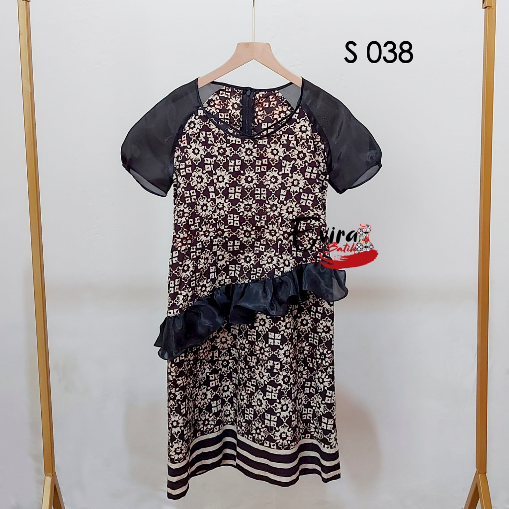 PRODUCT SALE  Dress Batik S 038 / Dress Batik Keren / Outfit Batik Kondangan / Dress Batik Wanita Mo