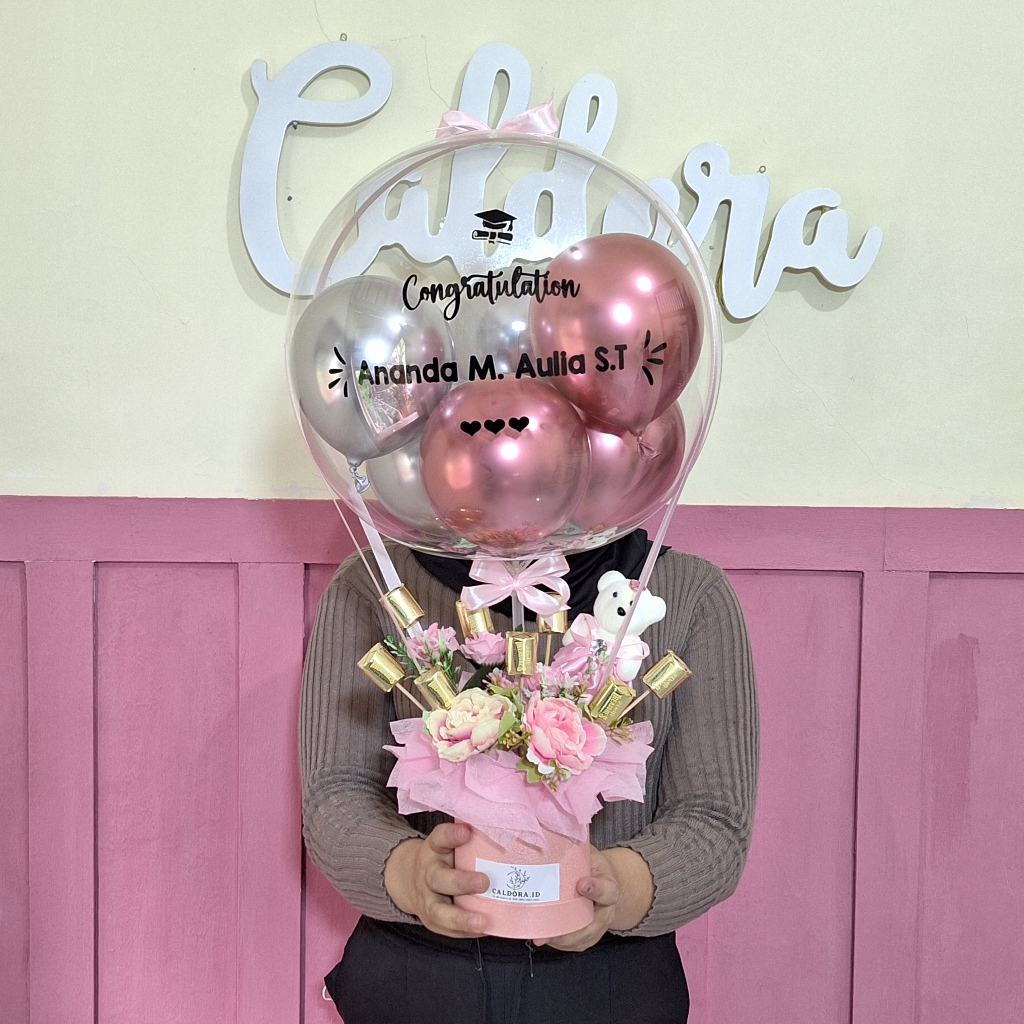 Viral Bucket Buket Bunga Boneka dan Cokelat Balon Caldora.id BL28