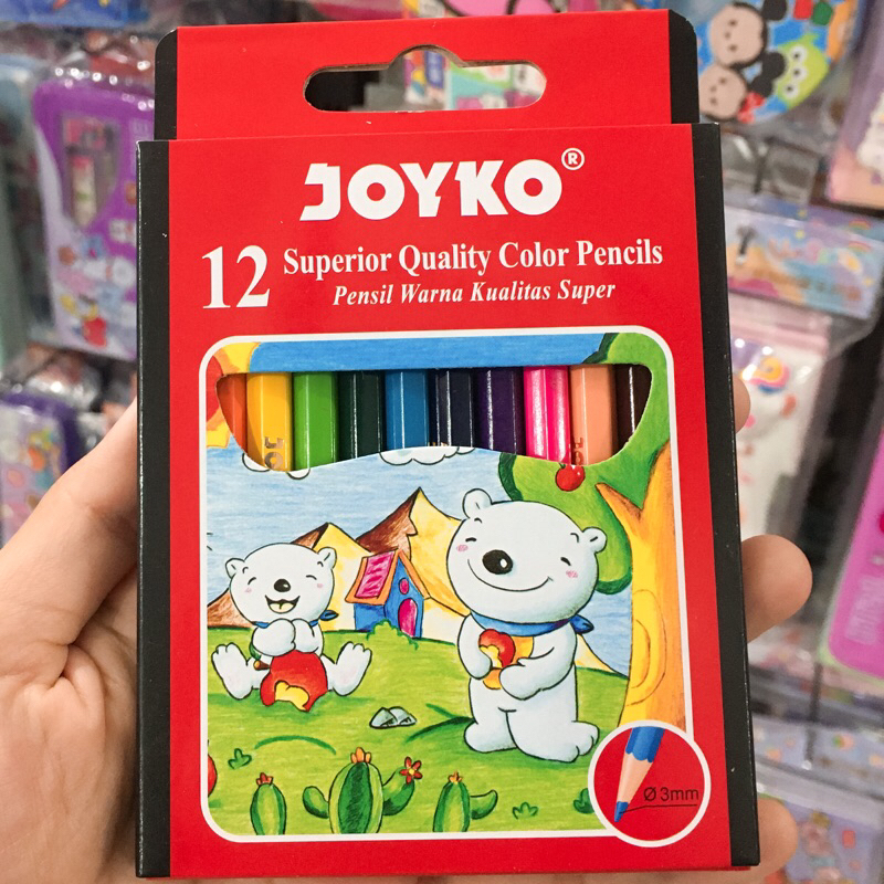 

JOYKO Pencil Warna Mini Short Color Pencils Hexagonal Grip