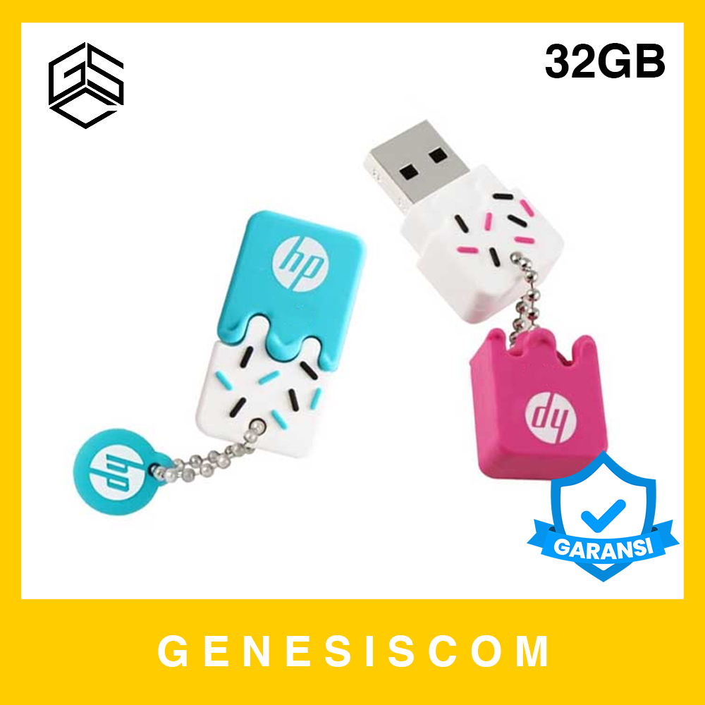 Flashdisk HP 32GB V178b / V178p USB Lucu Ice Cream Flash Disk Drive ORIGINAL GARANSI