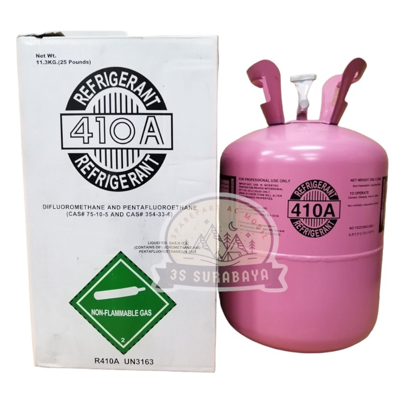 Freon R410A 11.3 kg R 410A Refrigerant Tabung Besar