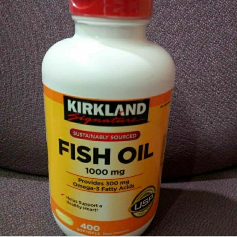 Kirkland fish oil minyak ikan omega 3 1000mg 1000 mg 400 sg